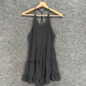 En Creme Dress Women Black Polka Dot Shift Short Sleeveless